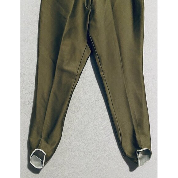 Vintage Fera Skiwear Pants Womens 10 Gold Stirrup Stretch Alpine Outdoors 90s - Picture 2 of 8